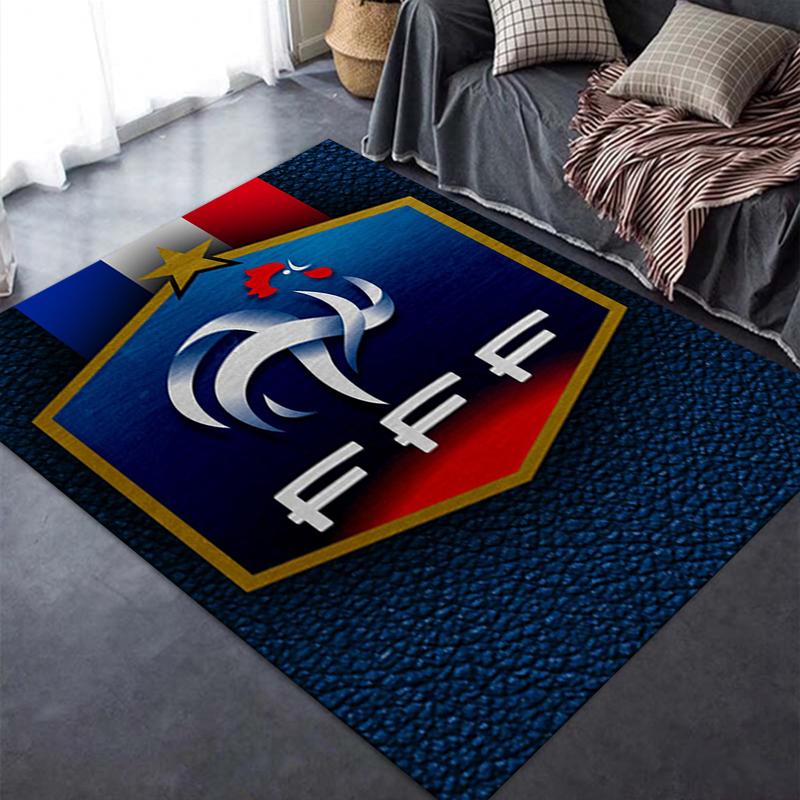 2025 Neuer Frankreich FFF Teppich für Wohnzimmer Schlafzimmer Zuhause Sofadekoration, Kinder Spiel rutschfeste Bodenmatte