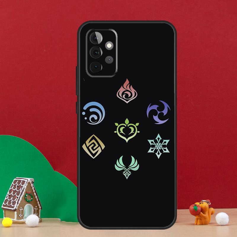 Genshin Impact Elements Case For Samsung Galaxy A56 A33 A13 A36 A23 A52 A32 A12 A54 A34 A14 A16 A53 A15 A35 A55 A17