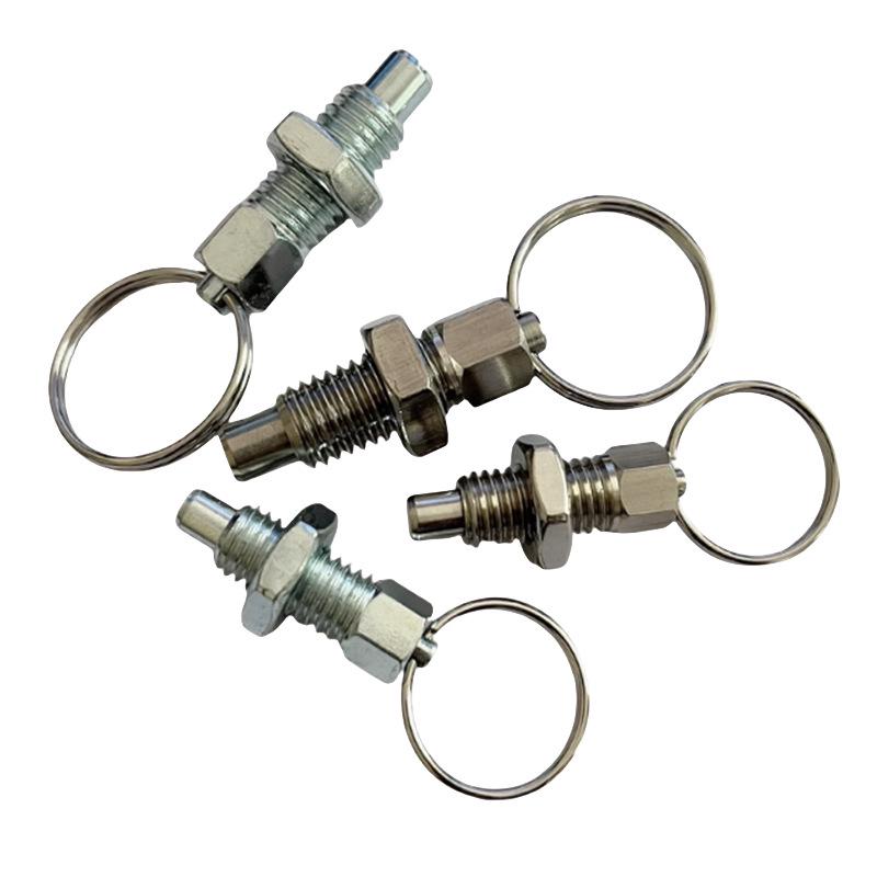 Pulling Ring Indexed Spring Pin with Knob Plunger Lock - Sizes M6, M8, M10, M12, M16