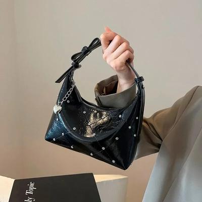 Mode Niet Nähgarn PU Damen Umhängetasche Mode Schultertasche Vielseitige Pendler Damen Tasche Handtasche