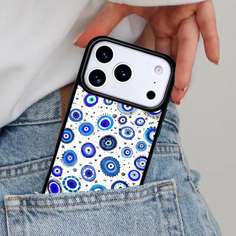 Evil Eye Phone Case for iPhone 16e 15 14 13 12 17 Pro Max Plus Air 17pro Cover Coque