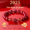 2025 Year of the Snake Cinnabar Bracelet: Zodiac-Inspired, Unisex Benming Jewelry