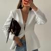 European American Fashion Simple Long-sleeved Suit Jacket Women's 2025 Autumn Winter