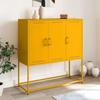 VidaXL Highboard Mustard Yellow 100.5x39x107 Cm Steel, Sideboard, Cupboard, Side Cabinet, Cabinet, Storage Cabinet, 846539