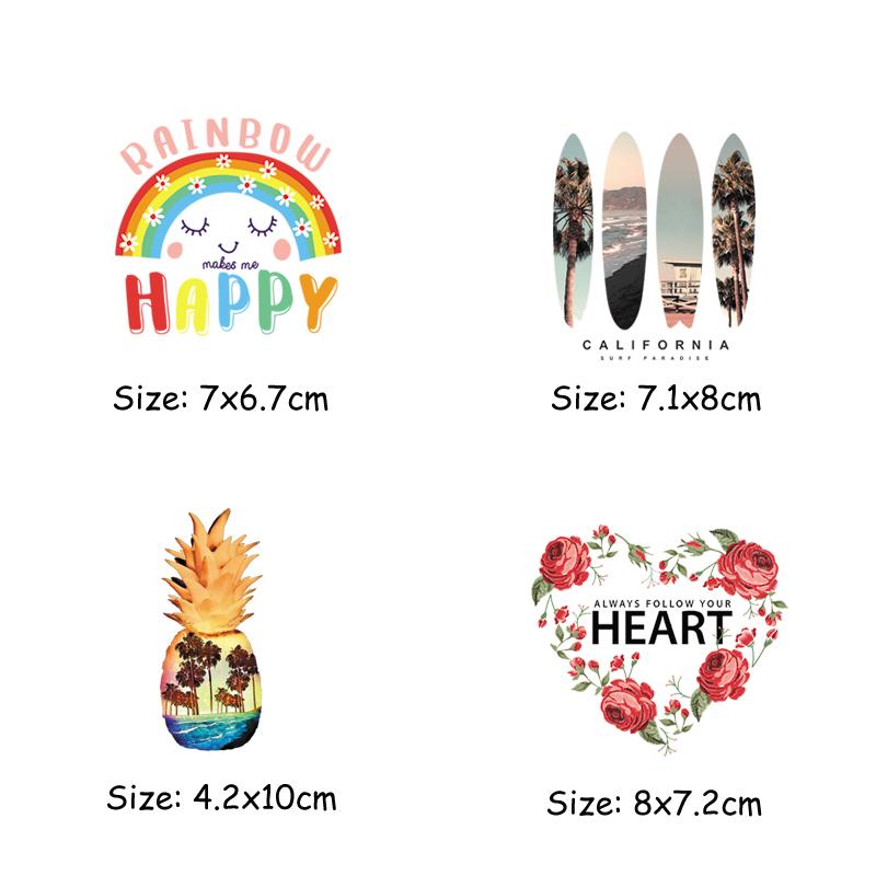 Aufnäher zum Aufbügeln, natürliche Landschaft, Transferaufkleber, waschbar, neue Mode, T-Shirt, Jeans, Dekoration, DIY, Wärmeübertragung, Thermotransfer