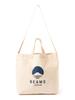Beams Japan Campus Evergreen Works Custom Logo Tote Free Size Bag, 2-Way Bag, Indigo,