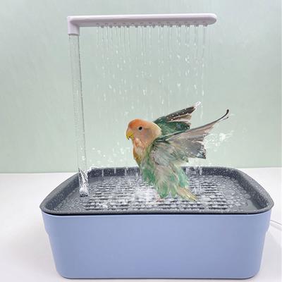 Großvolumiger Wasserfluss Papageienbadewanne Automatische Wasserzirkulation Duschbecken für Vogel Tägliche Gesundheit Federpflege Verwendung