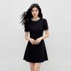 Qiusbuiyiren Retro Elegant Beaded Neck A-Line Dress