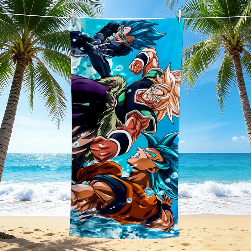 1Pc Dragon Ball Super Heroes Beach Towel Quick Dry Multiuse For Beach Pool Gym Yoga Home Travel Christmas Halloween Xmas Gift S1549