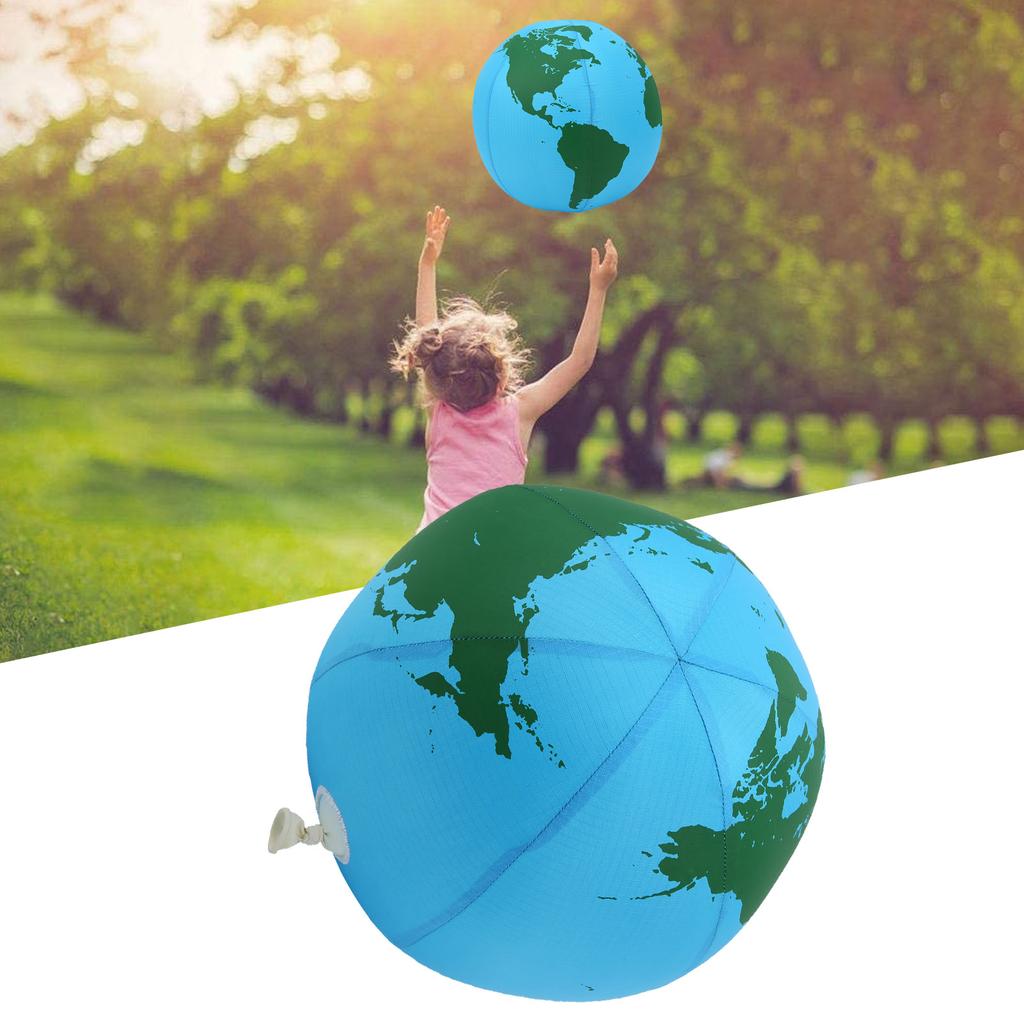 Nylon Cloth Inflatable Latex Balloons Beach Ball Children Outdoor Toys (the Earth)