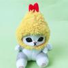 Adorable Cat Plush Keychain Cute Bunny Donut Shrimp Shark Hat Cat Plush Toy