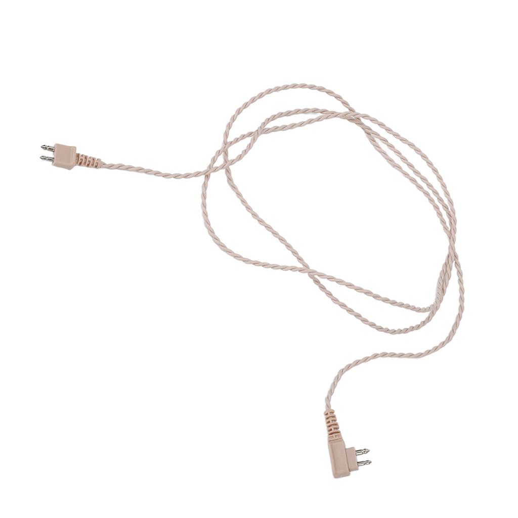10Pcs 2pin Hearing Aid Cable High Temperature Resistance PVC Reliable Stable 75cm Length Aid Receiver Wire Cable