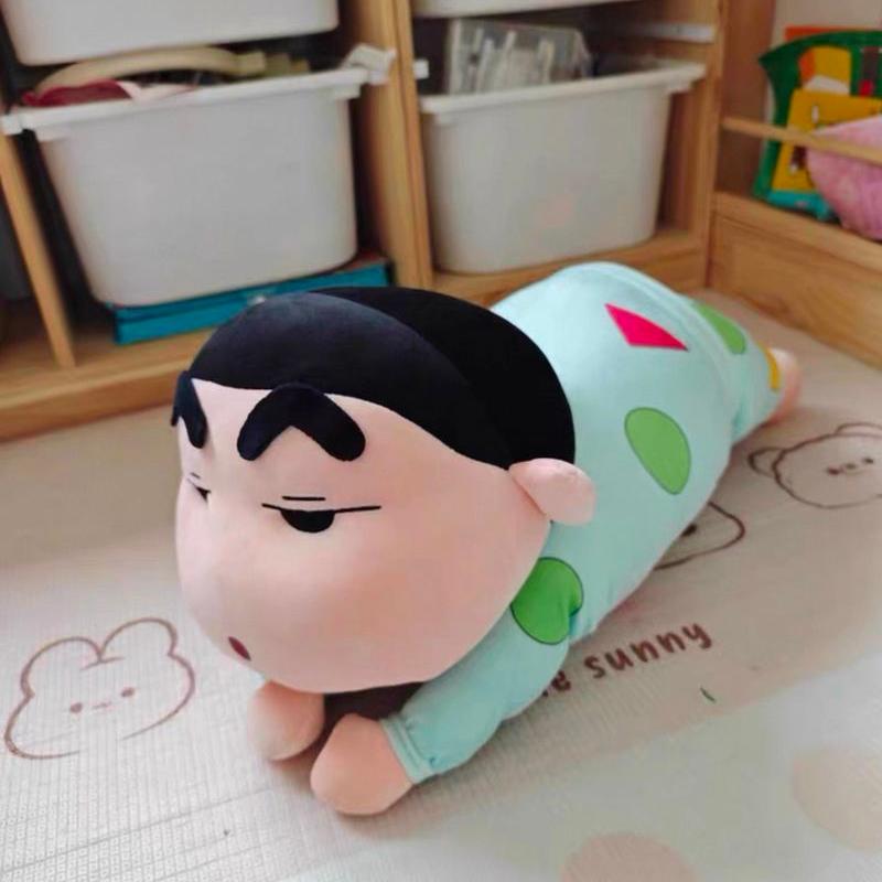 Original Crayon Shin Chan Plush Toy Big Size Lying Cartoon Stuffed Kawaii Doll Christmas Gifts Trendy Toys Cuddly Fluffy Huggable Comfort Adorable
