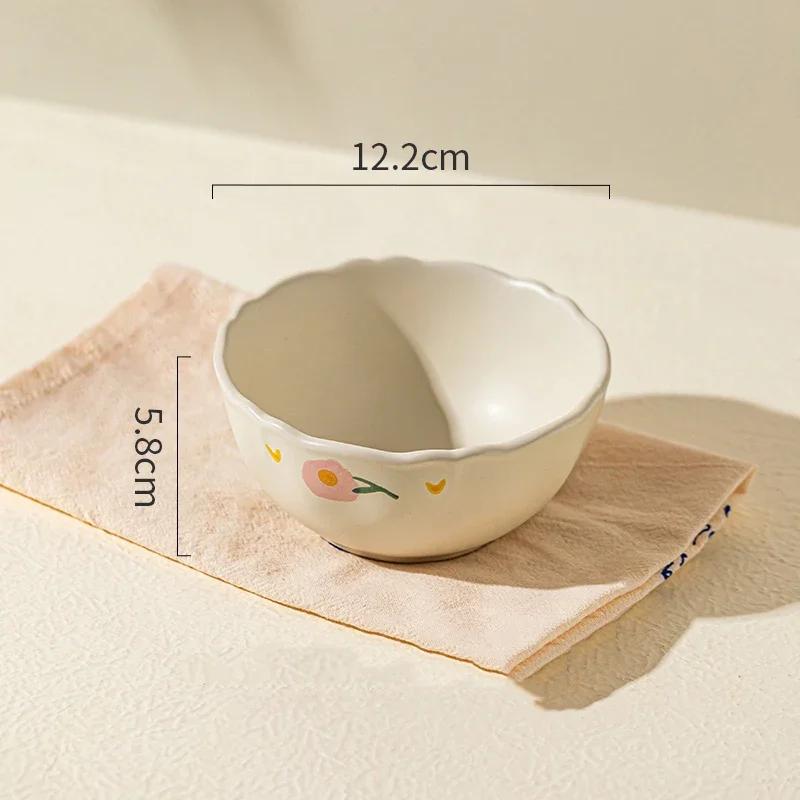 Retro-Blumen-Keramikteller, modisch, kreativ, köstliche Suppenschüssel, für Zuhause, Nachmittagstee, Dessert, Obstteller, exquisiter Fischteller