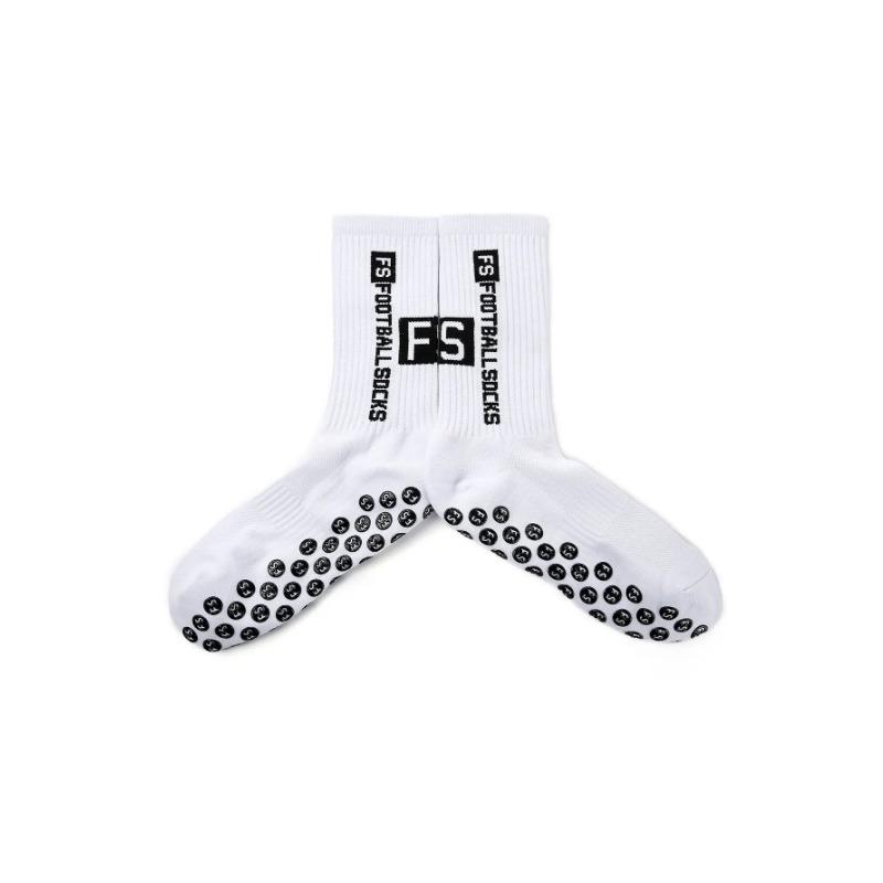 4 Pairs of Updated Mid Tube Glued Football Socks for Athletic Training and Competition Non Slip and Breathable Socks