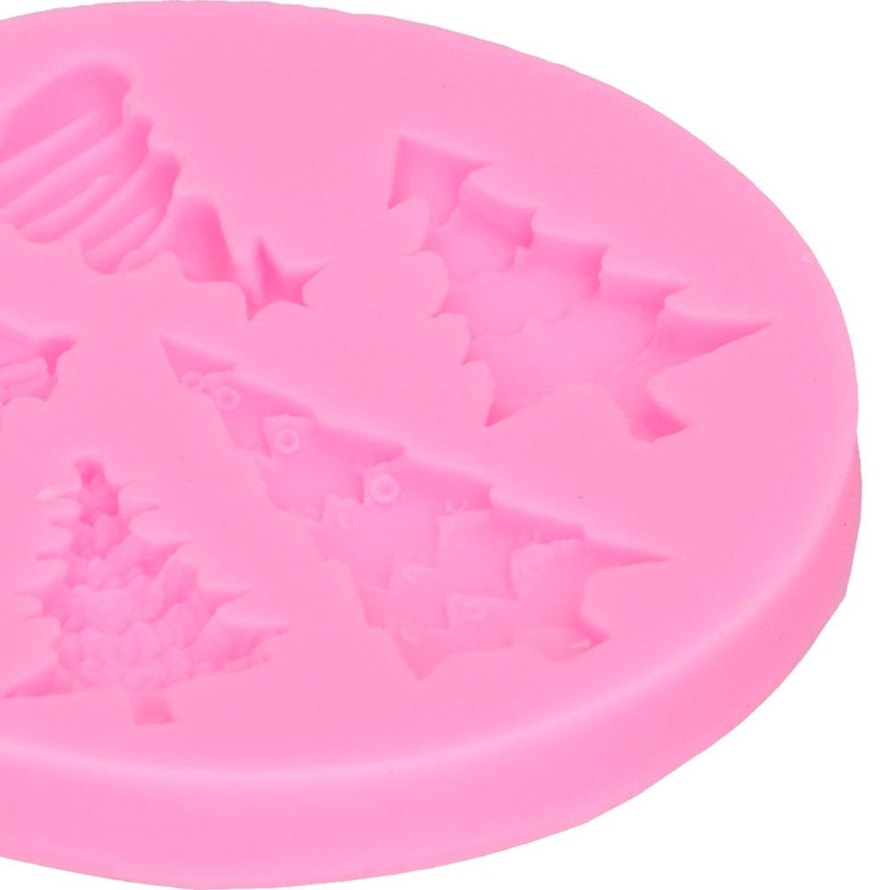 Food-Grade Silicone Christmas Tree Mold Round Shape Chocolate Baking Mold Candy Making
