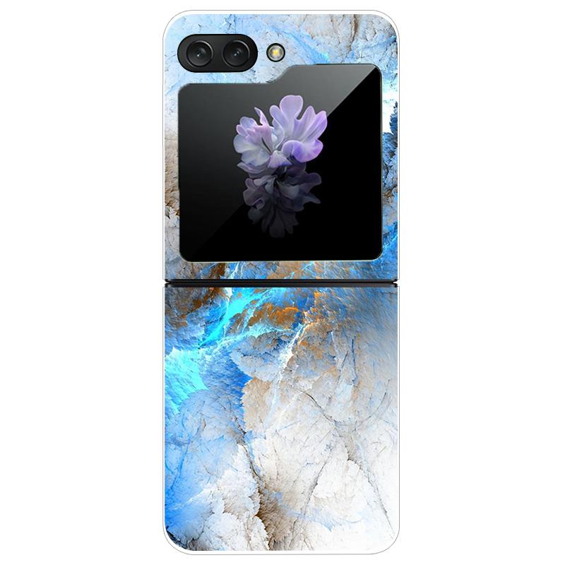 For Samsung Galaxy Z Flip 5 5G Case Cute Transparent PC Hard Case Back Cover For Samsung ZFlip5 Z Flip 5 Phone Coque Flip 5 Capa