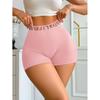 Pantaloncini Sportivi in Maglia con Lettere d'Amore a Vita Alta da Donna Europei e Americani