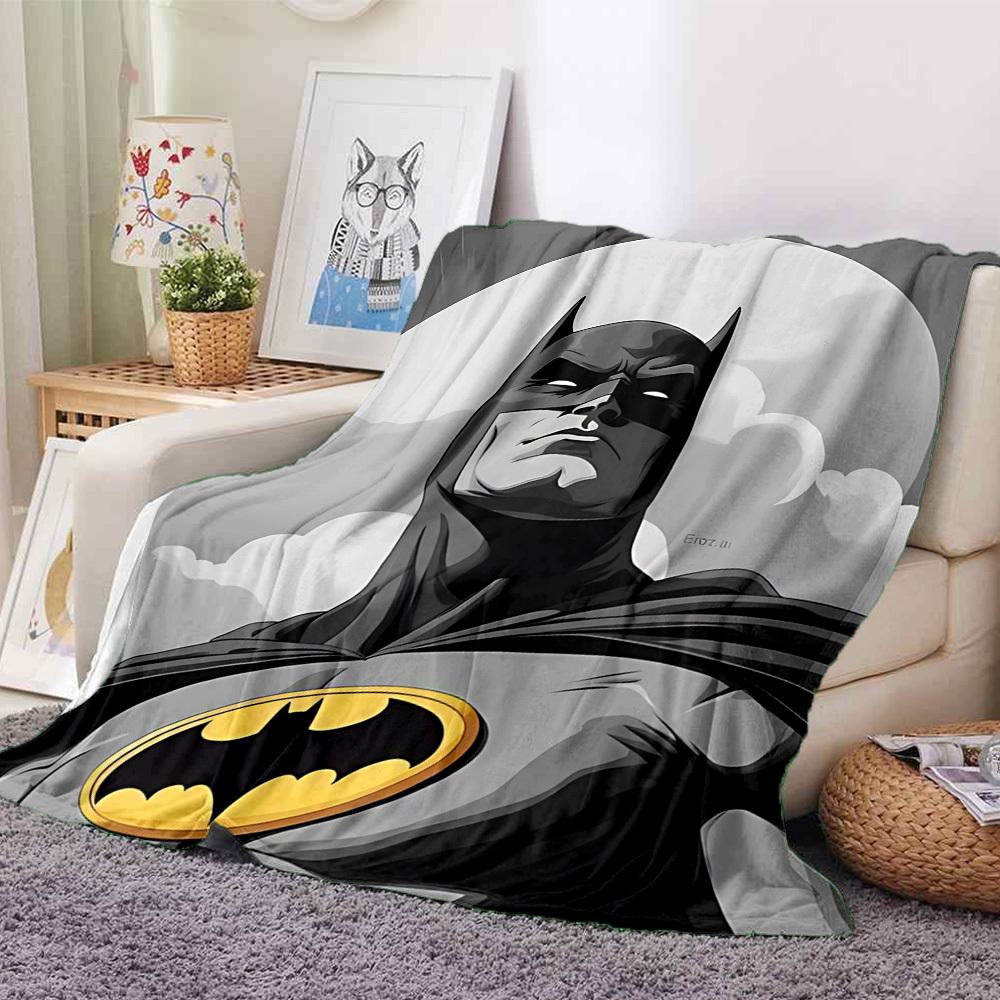 1pz Coperta con Simbolo di Batman Leggera in Flanella per Divano, Letto, Viaggio, Soggiorno, Ufficio, Divano, Sedia e Letto