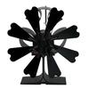 Leaf Thermo-dynamic Aluminum Fireplace Fan: High-Temperature Resistant Rotating Heating Plate for Portable Thermal Energy Generation.