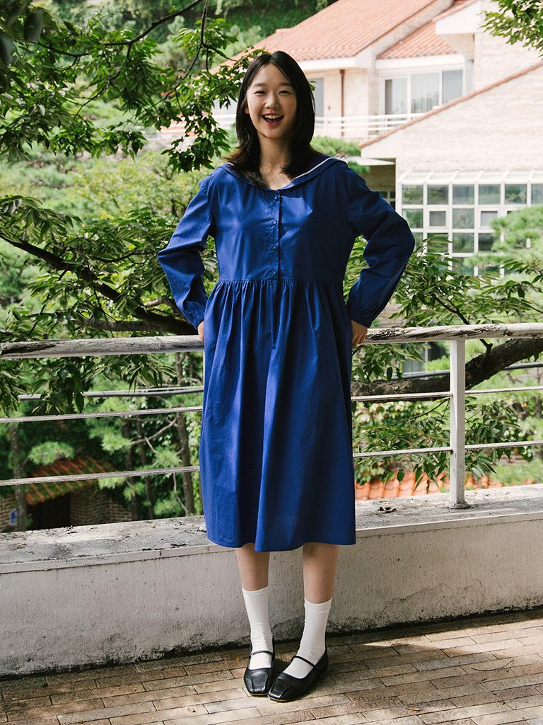 VINCENT NAVY Positano Sailor Dress_Blue