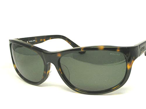 Police Sunglasses SPLC64J 0722 60 High Curve POLICE 2021 Model Japan Model UV Protection Case Included Cell Frame Shiny Men's Havana/Green []