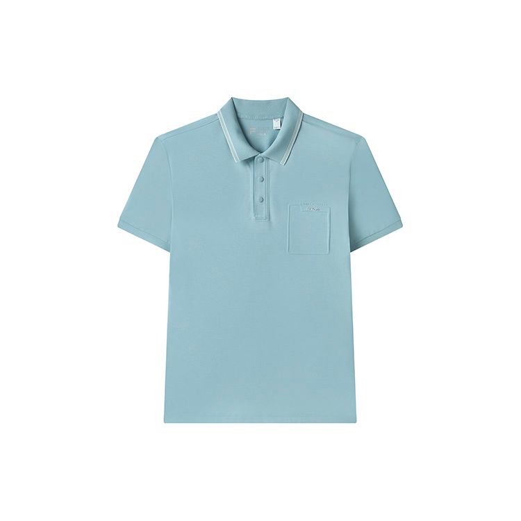 

FILA 2023 Spring New Simple Business Casual Short Sleeve Polo Shirt Men Polo Shirts Bamboo-Blue F11M317107F-BU XXL