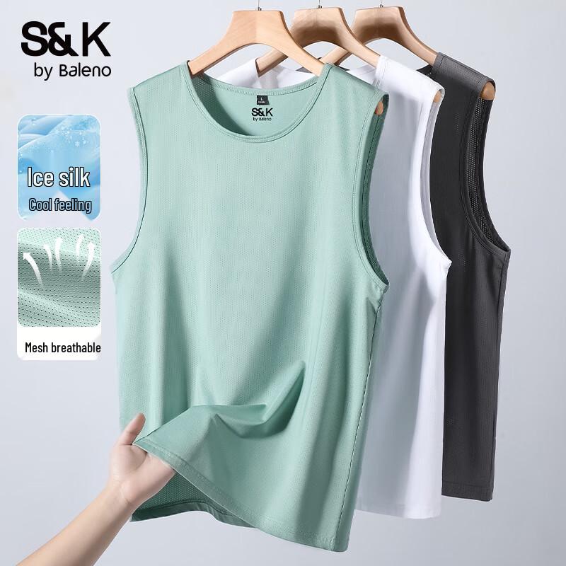 Мужская спортивная жилетка Baleno S&K из ледяного шелка без рукавов 3XL
