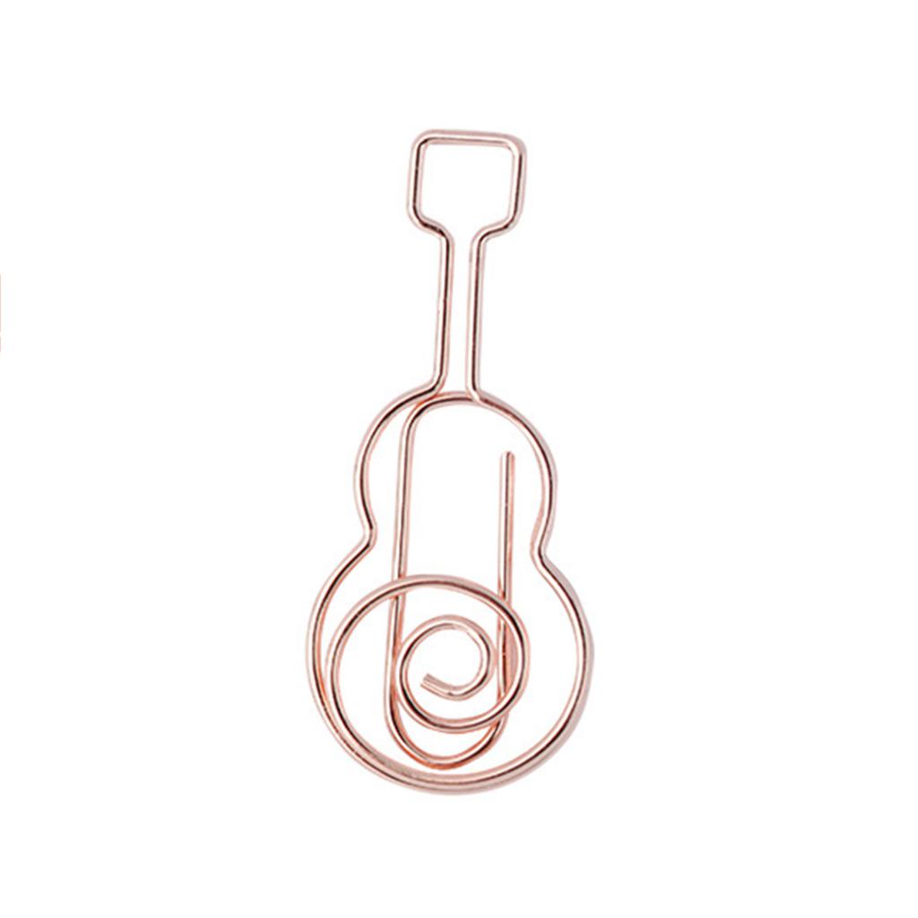 50Pcs Mini Paper Clips Music Note Shaped Paper Clip for Home Office Note Paper Clips Stationary Clips File Folders Clamp