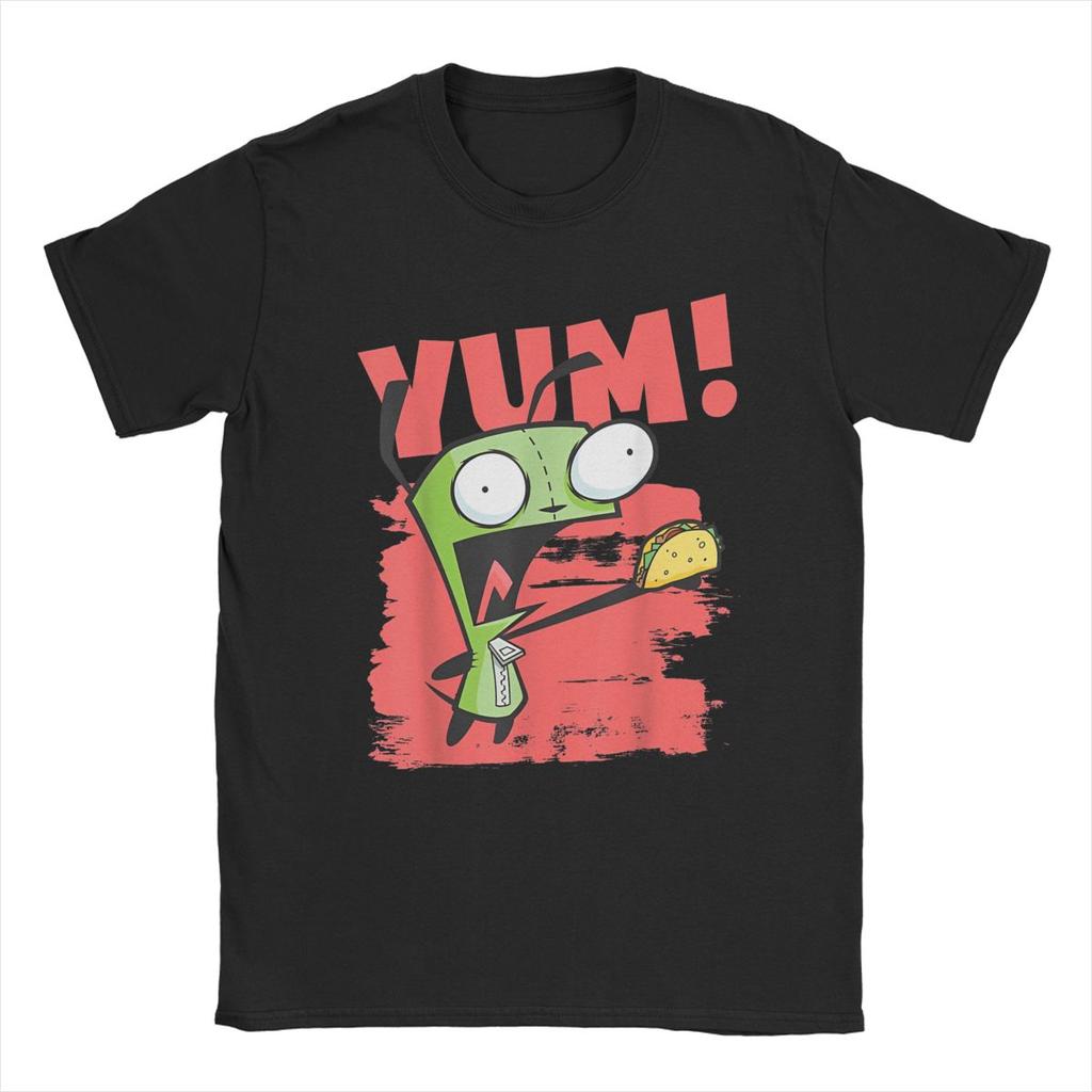 Invader Zim Gir Screaming Yum Men T Shirts Funny Tee Shirt Short Sleeve Round Neck T-Shirts 100% Cotton Gift Idea Tops