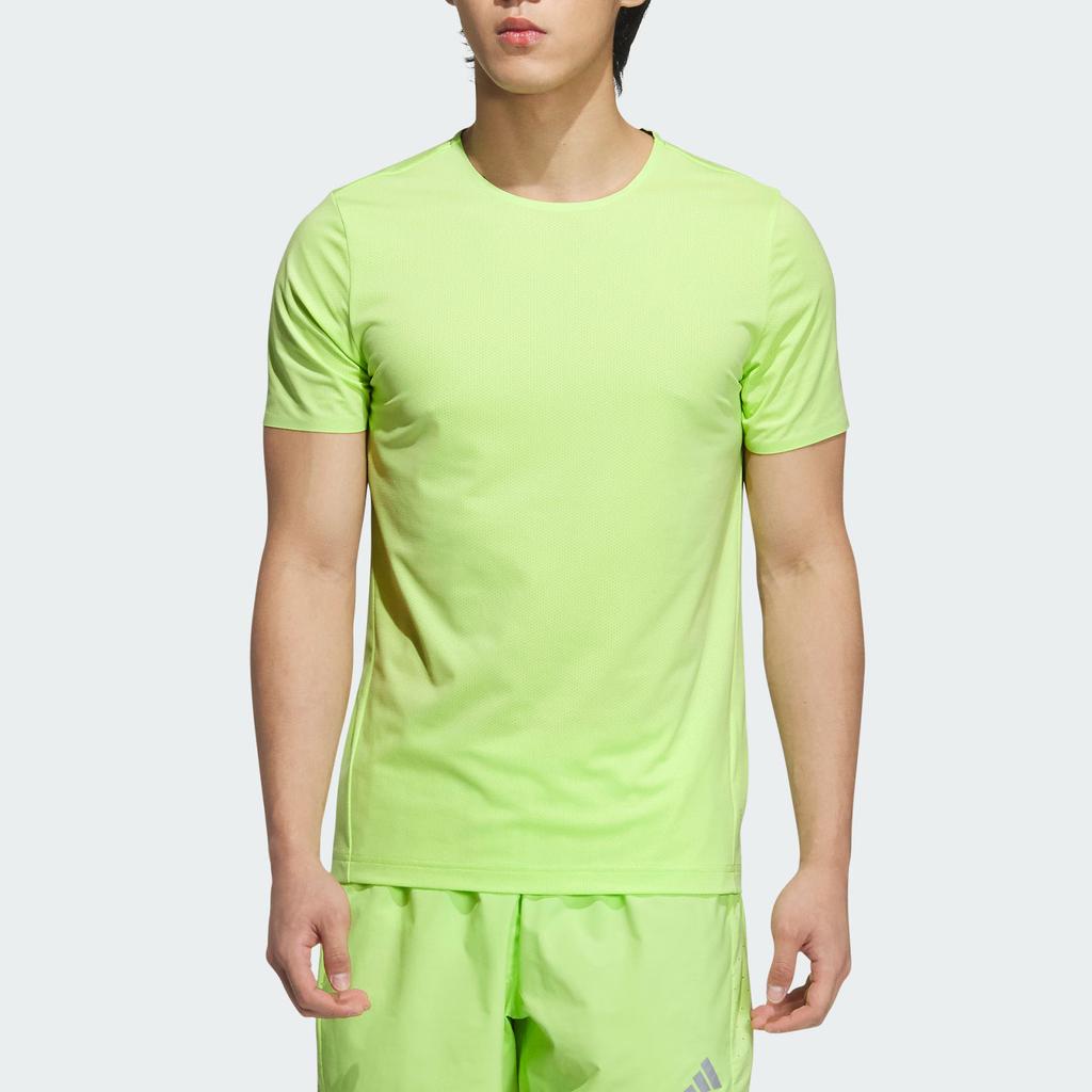 Adidas Ess Rn Tee Ss Quick-Dry Crew Neck Short Sleeve T-Shirt Men Tops Pulse-Acid-Green JV6919