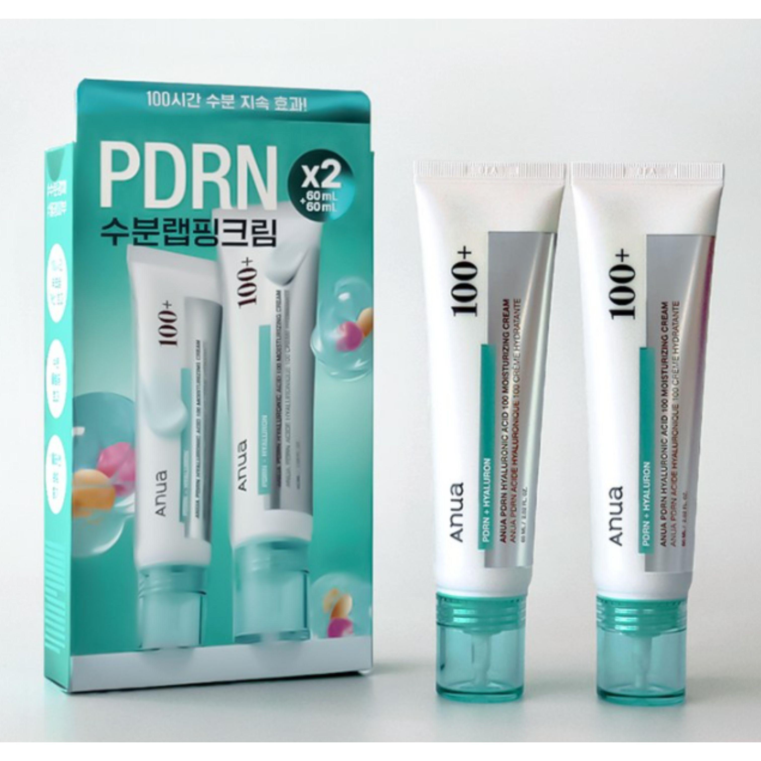 Anua Увлажняющий крем с гиалуроновой кислотой и PDRN – 60 мл + 60 мл (Глубоко увлажняющий крем для лица)