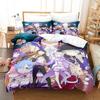 Re Zero Bedding Set Single Twin Full Queen King Size Bed Set Aldult Kid Bedroom Duvetcover Sets 3D Print Anime Bed Sheet Set