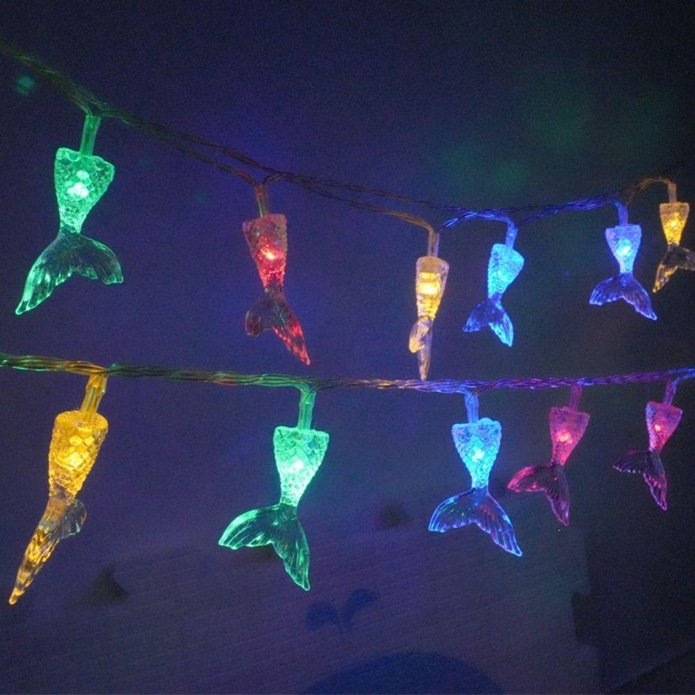 Multicolor Mermaid Tail LED String Lights Aquarium Themed LED Fairy Light String Fairy Light Ocean Theme