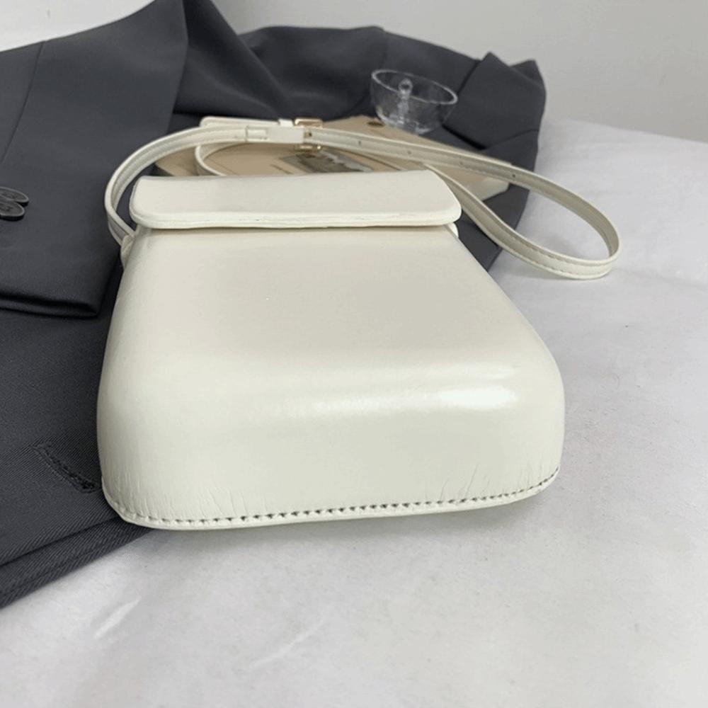 Einfarbiges quadratisches Handy-Tasche Koreanische Umhängetaschen Tragbare Klapp-Schultertasche Handtaschen
