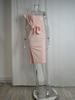 2025 Spring European & American Women's Sexy Lace-Up Bandeau Fly Sleeve Slit Evening Dress