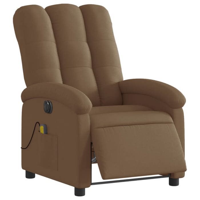 VidaXL Electric Massage Recliner, Relaxation Chair with Adjustable Backrest and Footrest, Seat of 3204084