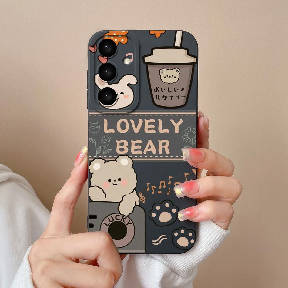 

Case For Samsung S24 Plus Ultra Dinosaur Soft Liquid Silicone Lens Protection Anti Choc Cover For Galaxy S 24 S24+ S24Ultra Capa Samsung S24