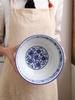 Seven-Inch Blue and White Chinese Porcelain Noodle Bowl - Anti-Scalding, Thickened Ceramic for Beef or Cold Noodles