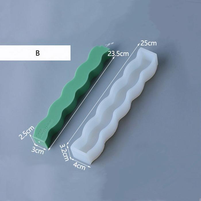 Speical Shaped Strip Candle Silicone Mould European Simple Candle Molds Christmas Home Decoration Ca