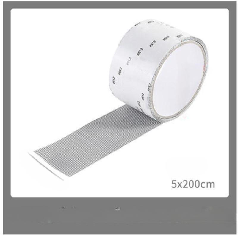 1 ks samolepicí páska na opravu síťoviny pro okna se suchým zipem pro zalepení otvorů a ochranu před komáry.
