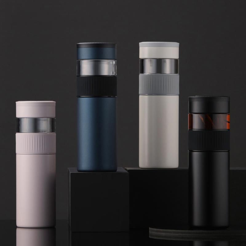 Custom logo 15OZ 380ml Vacuum Insulated Double Wall Stainless Steel Travel Coffee Mug with Plastic Lid