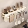 Inteated Wall-Mounted Kitchen Storage Box No-Punching Chopstis Holder Multi-Functional Kitchen Storage Ra Home Use