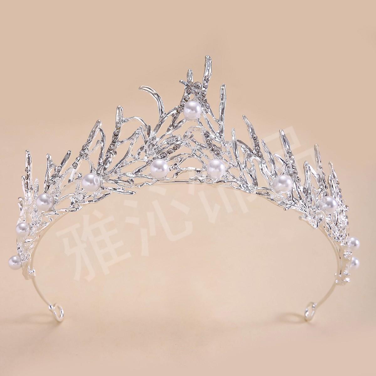 

Корона принцессы повязка на голову на день рождения женская корона премиум свадебная повязка на голову головной убор корона аксессуары для волос серебряный