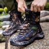 Men's High-Top Tactical Mountaineering and Hiking Boots - Camouflage Combat and Work Footwear