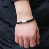 Trendy 1 Piece Women Men PU Leather Braided Fashion Accessories Magnetic Clasp Jewelry Bracelet
