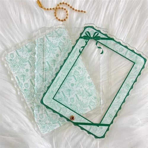 Acrylic Frame [Floral Pattern] for Otaku Activities, Small Item Storage, Acrylic Stand Case, Anime Otaku, Anime Goods Storage, Display, G.Trigger, Gre