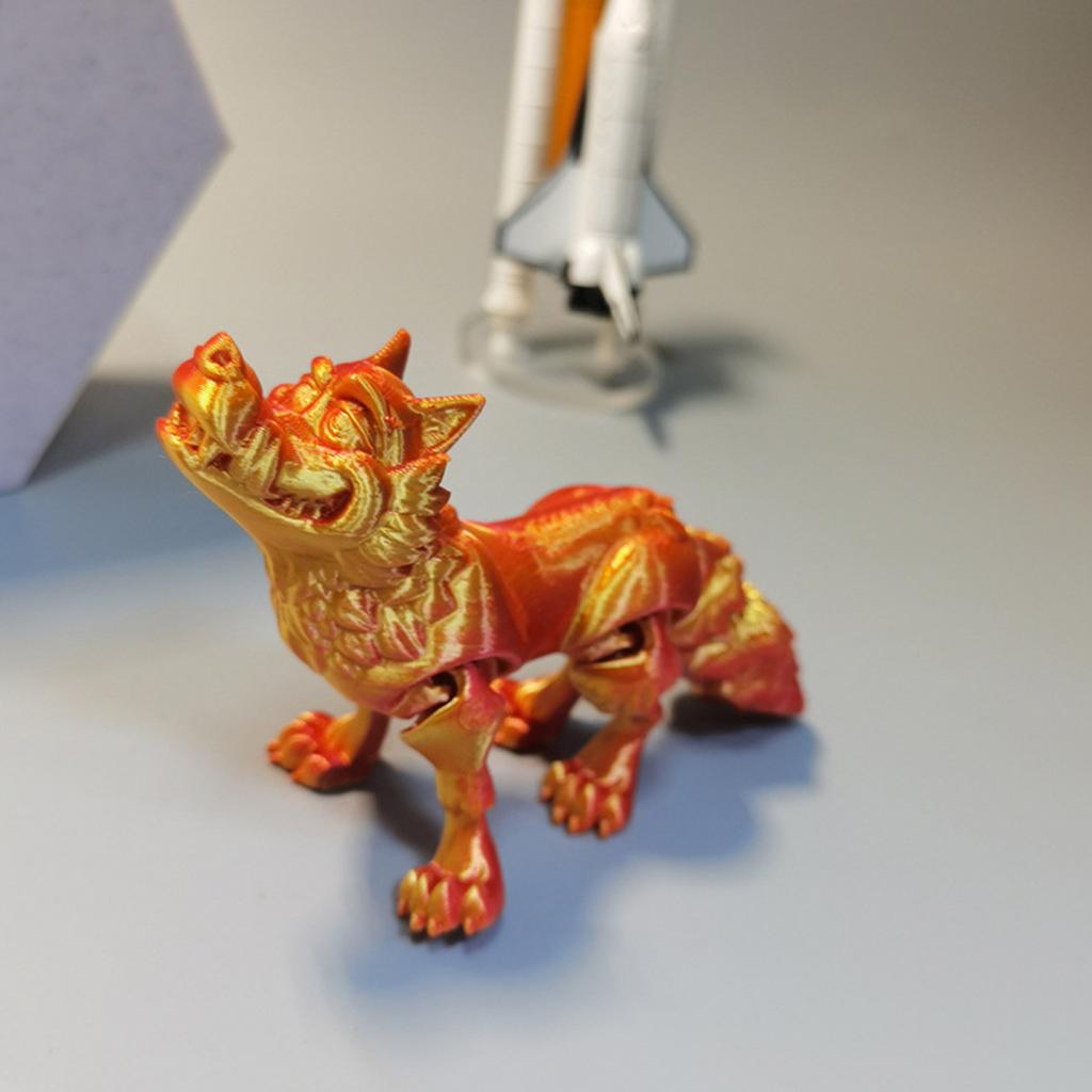 3D Printed Movable Big Bad Wolf Toy, Big Bad Wolf With Movable Joints, 3D Printed Big Bad Wolf Toy Decoration, Stress Relief, Movable Big Bad Wolf T