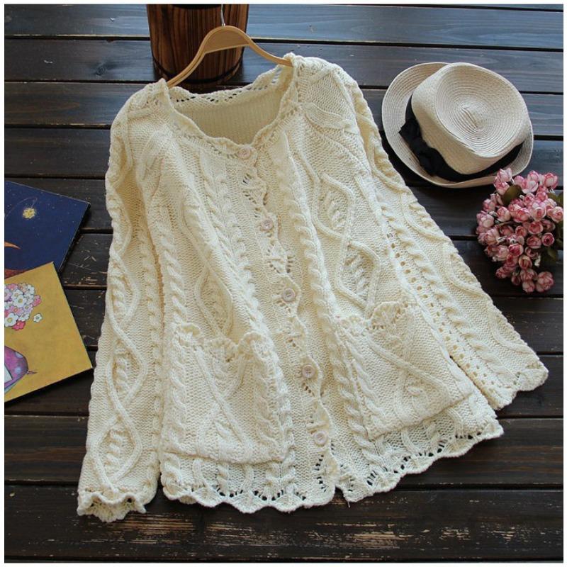 

Плюс размер однотонный ребристый кардиган на пуговицах, элегантный кардиган с фестончатым подолом и длинным рукавом, женская одежда больших размеров one size бежевый