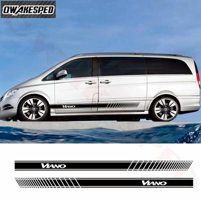 2 Stück Auto Seitenstreifen Vinyl Aufkleber für Mercedes Benz Viano Karosserie Tür Dekor Aufkleber Außen